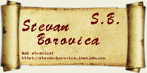 Stevan Borovica vizit kartica
